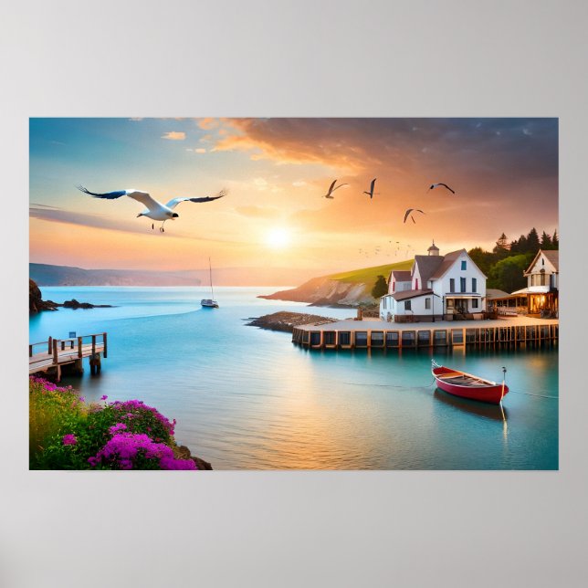 Framed Poster Art Water Scene (Front)