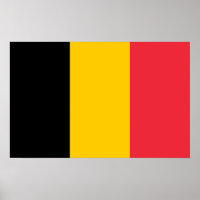 Framed print with Flag of Belgium