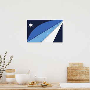 Framed print with Flag of Columbia, South Carolina
