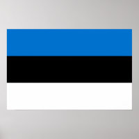 Framed print with Flag of Estonia