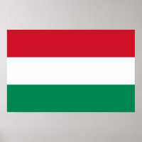 Framed print with Flag of Hungary