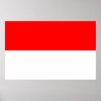 Framed print with Flag of Indonesia