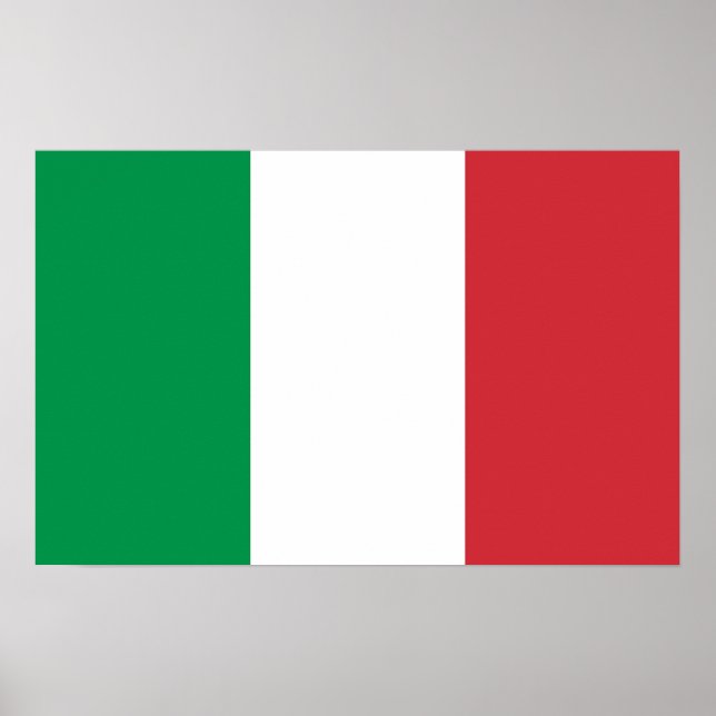Framed print with Flag of  Italy (Front)