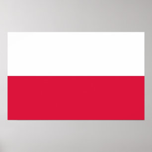 Framed print with Flag of Poland
