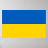 Framed print with Flag of Ukraine