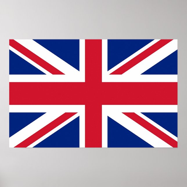 Framed print with Flag of United Kingdom (Front)