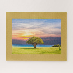 Framed Solitary Tree Jigsaw Puzzle