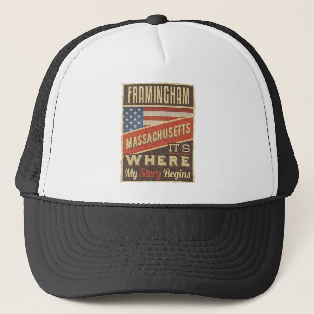 Framingham Massachusetts Trucker Hat (Front)