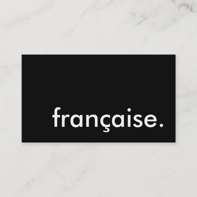 française. business card (Front)