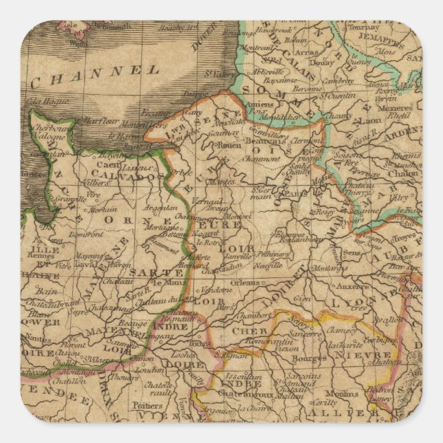 France 13 square sticker (Front)