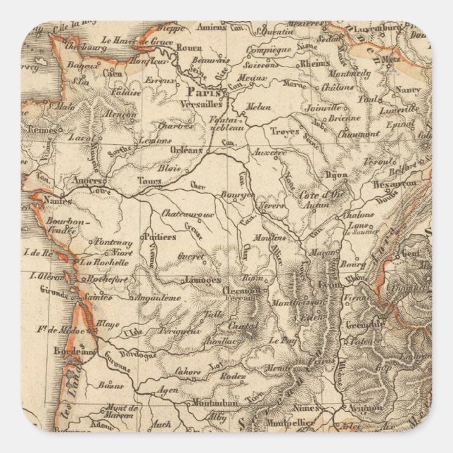 France 15 square sticker (Front)