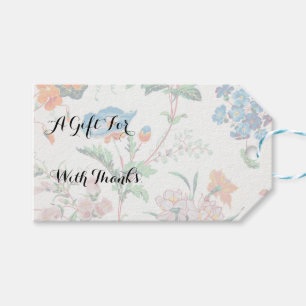 France 1830 Floral Antique Wallpaper Gift Tags