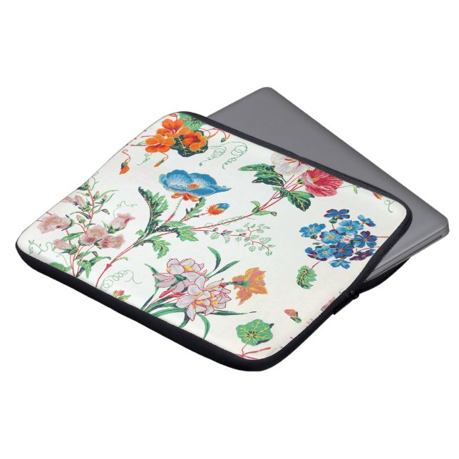 France 1830 Floral Antique Wallpaper Laptop Sleeve (Front Top)