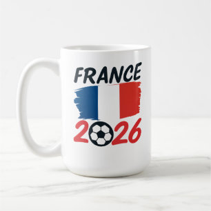 France 2026 Soccer Fan Design Flag Colors Coffee Mug