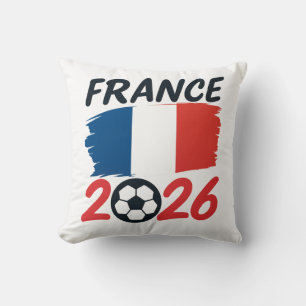 France 2026 Soccer Fan Design Flag Colors Cushion