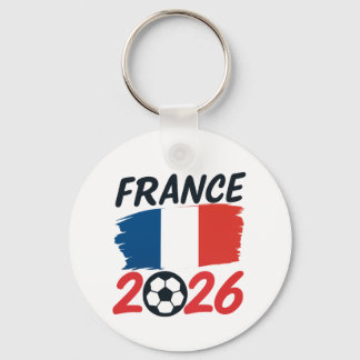 France 2026 Soccer Fan Design Flag Colors Key Ring