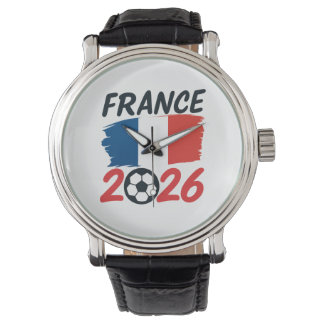 France 2026 Soccer Fan Design Flag Colors Watch