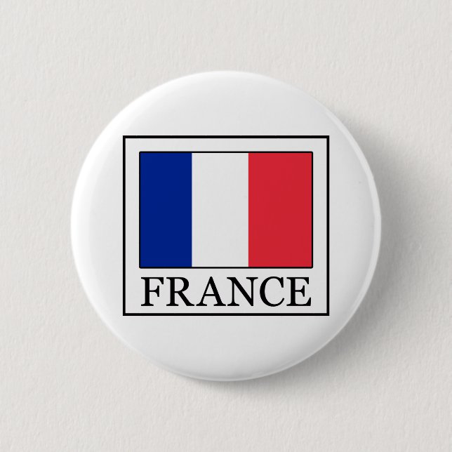 France 6 Cm Round Badge (Front)