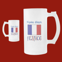 France and French Flag Blue Personalisation 