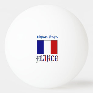 France and French Flag Blue Personalisation Ping Pong Ball