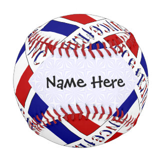 France and French Flag Tiled Personalised Baseball