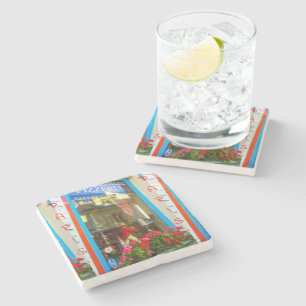 France Architecture Cityscape Street Restaurant Stone Coaster