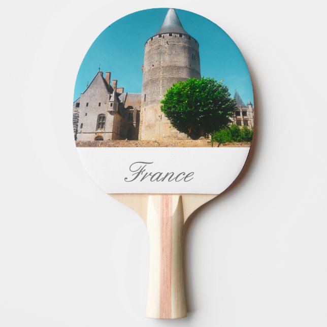 France Architecture French Chateaux Ping Pong Paddle (Front)