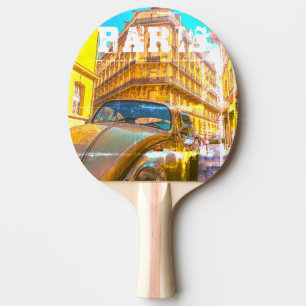 France Architecture French Street Old Car Paris Ping Pong Paddle