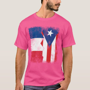 France Argentina Flags  Half Puerto Rican French R T-Shirt