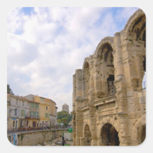 France, Arles, Provence, Roman amphitheatre Square Sticker