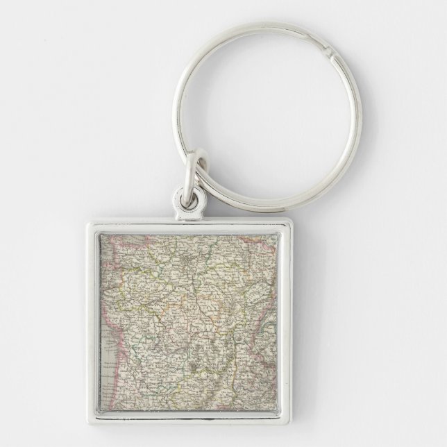 France Atlas Map 2 Key Ring (Front)