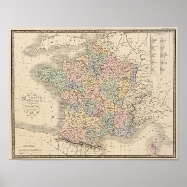 France Atlas Map Poster (Front)