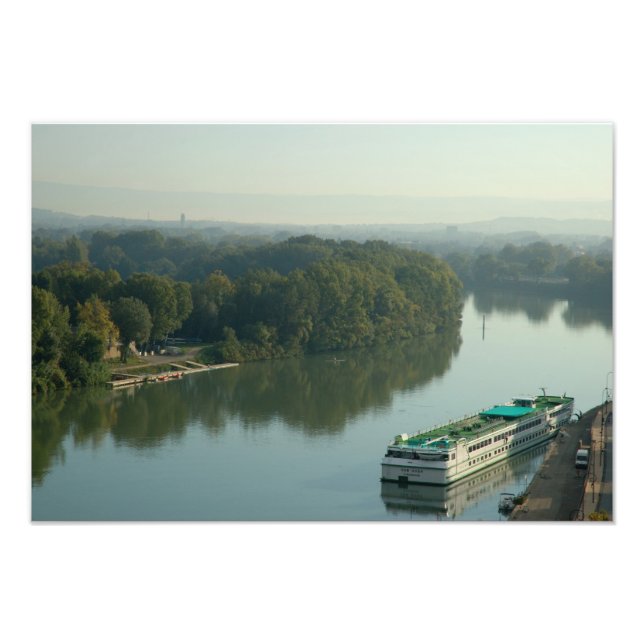 France, Avignon, Provence, Van Gogh riverboat Photo Print (Front)