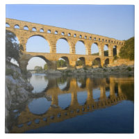 France, Avignon. The Pont du Gard Roman aqueduct