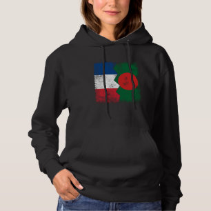 France Bangladesh Flags Half BENGALI French Roots  Hoodie