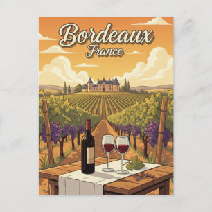 France Bordeaux Travel Postcard