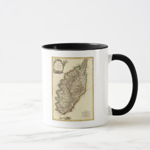 France Boundries Map Mug
