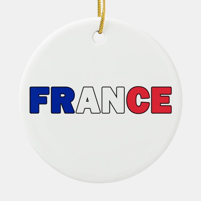France Ceramic Tree Decoration (Front)