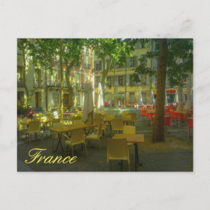France Cityscape Cafe Restaurant Architecture Postcard