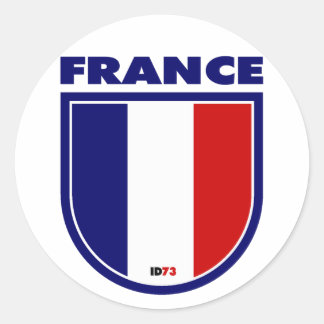 France Classic Round Sticker
