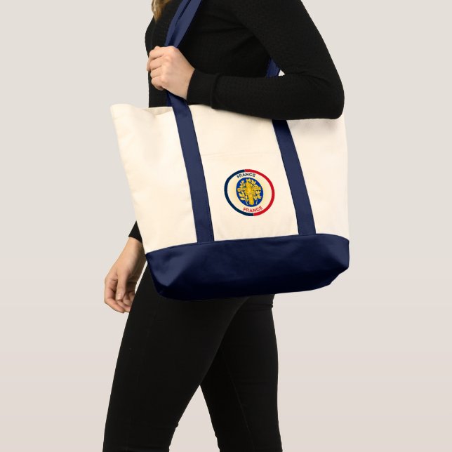 France Coat of Arms Circle Shape Tote Bag (Front (Product))
