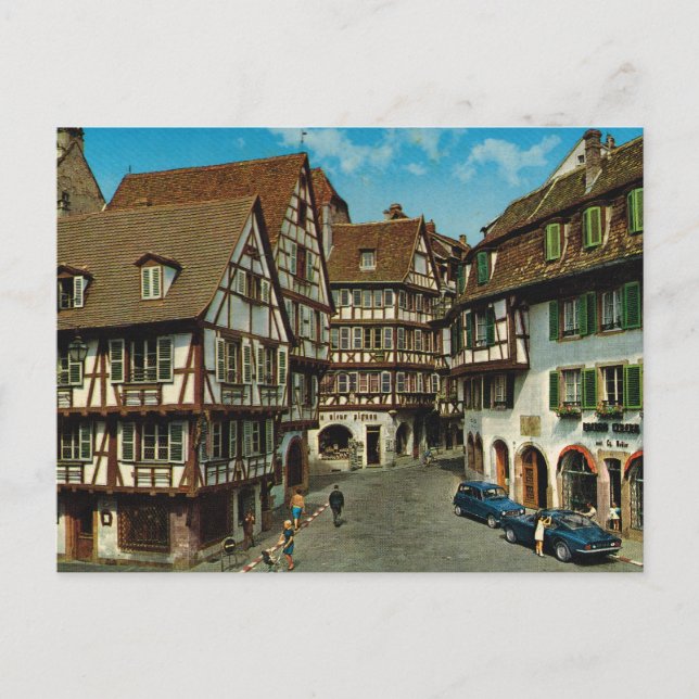 France, Colmar, Alsace, retro postcard (Front)