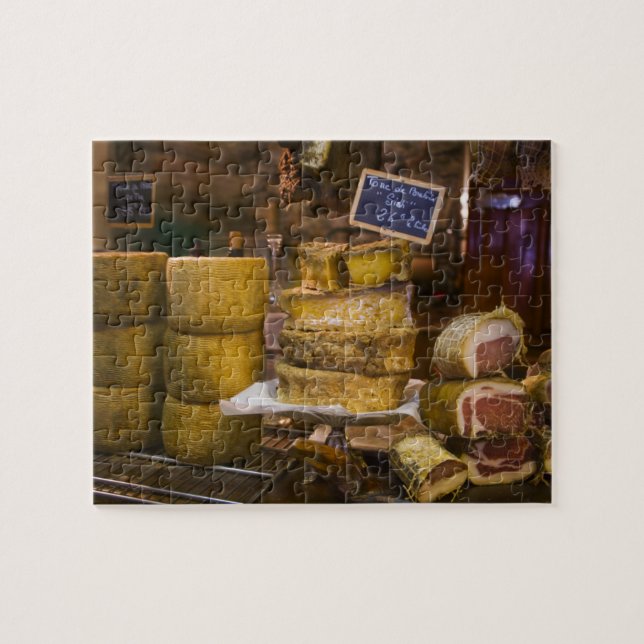France, Corsica. Local cheeses and charcuterie Jigsaw Puzzle (Horizontal)