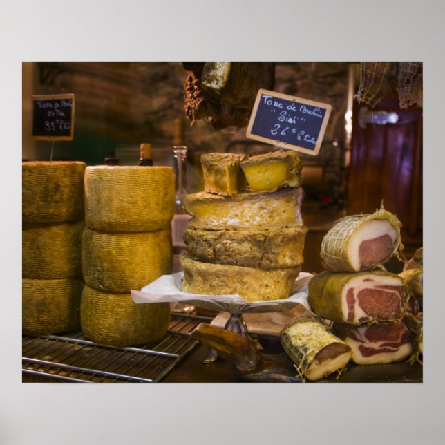 France, Corsica. Local cheeses and charcuterie Poster (Front)