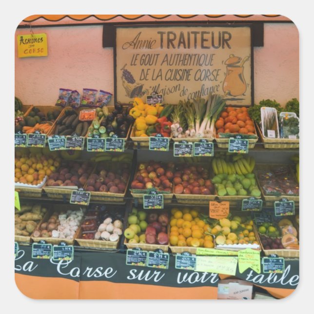 France, Corsica. The Taste of Authentic Corsican Square Sticker (Front)