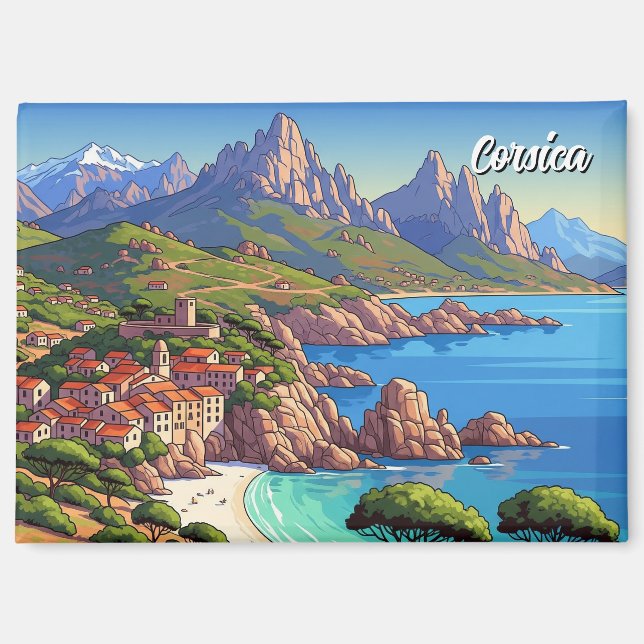 France Corsica Travel Magnet (Front)
