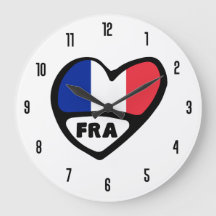 France Country Code FRA Flag Heart