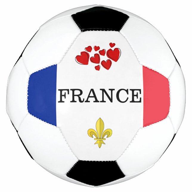 FRANCE country flag fleur de lis Soccer Ball (Front)