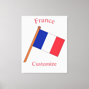 France Country Flag Thunder_Cove Canvas Print
