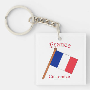 France Country Flag Thunder_Cove Key Ring